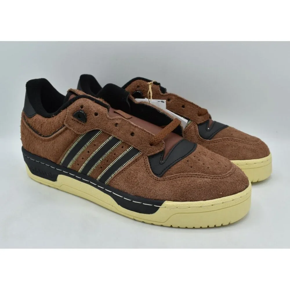 Adidas Originals Mens Size‎ 9.5 Rivalry 86 Low Brown Black Suede Sneakers Shoes